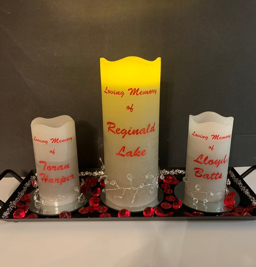PERSONALIZED LED CANDLE SET Deposit